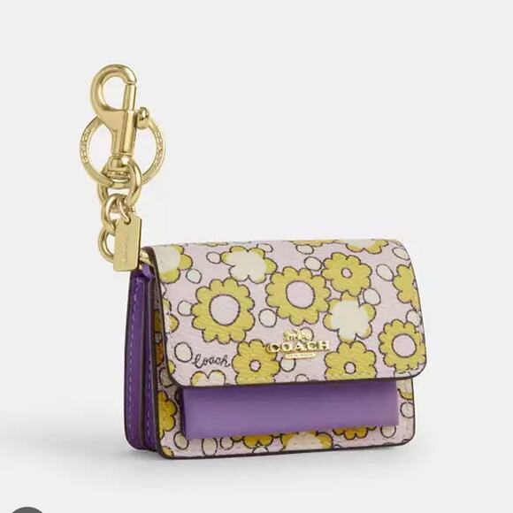 Coach Mini Klare Bag Charm With Blocked Floral Print CBL32 - Picture 1 of 12